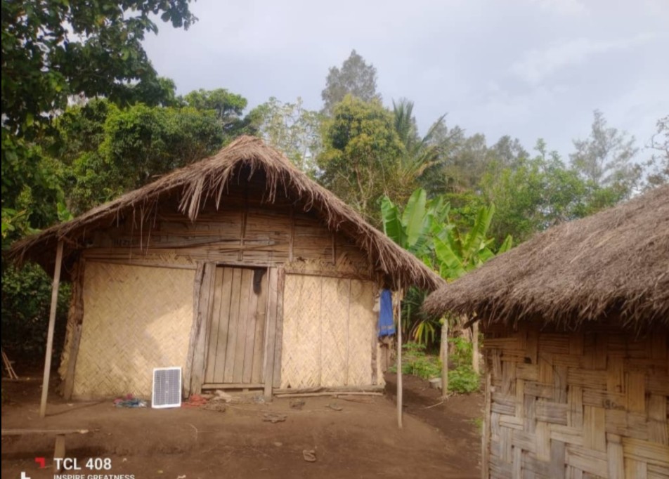 Traditional thatched bamboo houses in a Kun Valley village
